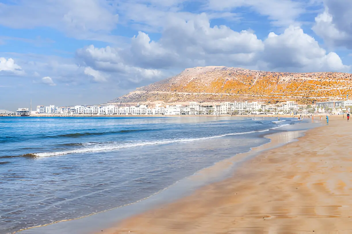 agadir Strand von Agadir an der Atlantikküste